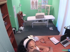 Fake Hospital (FakeHub): Two Cum Loads for Tight Ebony Pussy
