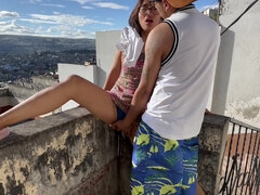 I Fuck The Bricklayer On The Terrace Before My Husband Arrives, Squirt! With Good View Couple