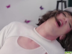 In den arsch, Arsch, Aus dem arsch in den mund, Blasen, Braunhaarige, Kehlenfick, Küssen, Socken