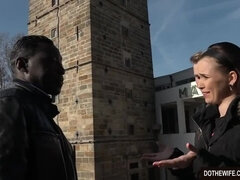 Grosse bite, Brunette brune, Queue, Hd, Femme au foyer, Interracial, Léchez, Plan cul à trois