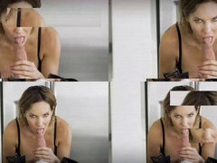 Grosse titten, Blondine, Paar, Lingerie, Pov, Muschi, Rasiert, Titten