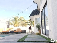 Blonde, Éjaculation interne, Queue, En levrette, Masturbation, Chevaucher, Rasée, Adolescente