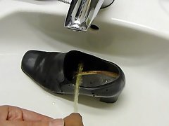 Piss in co-workers high heel