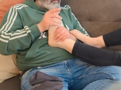 Pieds, Femme dominatrice, Italienne, Massage, Maîtresse, Chaussettes, Adolescente