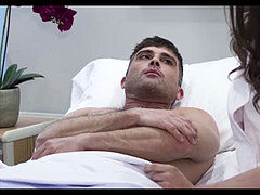 Patient tears up TS nurses tight butt so rock hard