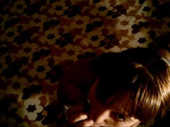Teen doing Blowjob while friends are in next room