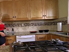 Grosse titten, Blondine, Geschnappt, Schwanz, Hardcore, Milf, Sohn, Titten