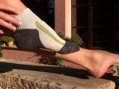 Tschechisch, Fetisch, Fußfetisch, Im freien, Muschi, Rasiert, Erotischer film, Solo