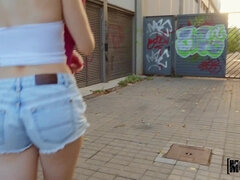 Outdoor sex with playful teen Lana Bunny