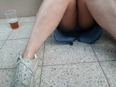 Jeans, De plein air, Pisser, Public, Jupe