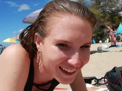 Leie, Blondine, Auto, Fingern, Freundin, Orgasmus, Pov, Öffentlich