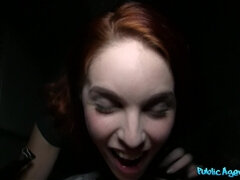 Leie, Arsch, Stiefel, Jeans, Öffentlich, Rotschopf, Spanisch, Titten