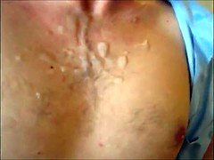 Guy sucking 2 cocks and getting facials from both