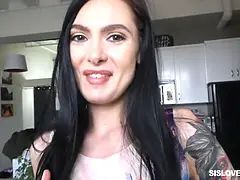 Inked up stepsis does assfuck with her stepbrother