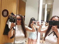 Hot mom Amateur_Ms tries on sexy outfits, showing off her ample breasts and big nipples