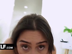 Lilly Hall's stepson can't resist banging her taboo stepmom all day long