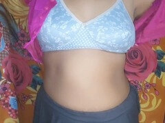 Indian stepbro and stepsis get down and dirty with big tits and handjob action
