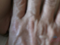 Enthousiasteling, Kont, Blond, Sperma, Vriendin, Mager, Slapen, Tieten likken