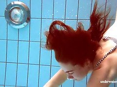 浴室, デカパイ, エロティック, オマンコ, 剃毛, 一人, オッパイの, 水中
