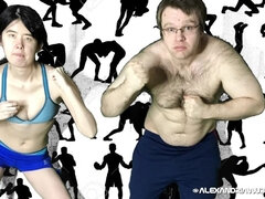 Asiático, Británico, Morena, Chino, Hd, Interracial, Lucha
