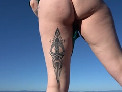 Belle grosse femme bgf, Plage, Éjaculation interne, Pisser, Public, Chatte, Suçant, Voyeur