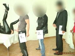 In den arsch, Braunhaarige, Besamung, Fett, Deutsch, Latex, Elasthan, Spanner