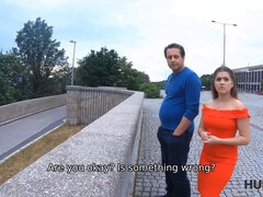 Serina Gomez gets a naughty surprise from her stranger before her dad arrives