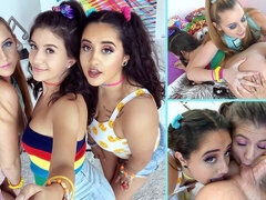 Grote kont, Sperma in mond, Fetisj, Groep, Handbeurt, Natuurlijke tieten, Orgie, Tiener