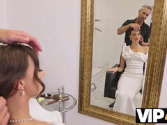 Mariée, Brunette brune, Tromperie, Tchèque, Robe, Hd, Jarretelles, Mariage