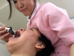 Asiatisch, Blasen, Besamung, Behaart, Hardcore, Japanische massage, Krankenschwester, Dürr