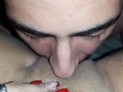 Hot Latina Licks Hairy Pussy Until She Cums in Mouth