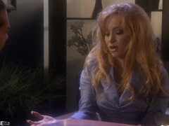 デカパイ, ブロンド, フェラチオ, バック, ハードコア, なめる, 小柄, オマンコ