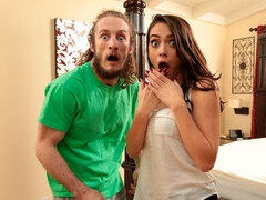 美女, フェラチオ, 捕まる, バック, 女 人男 人, 手コキする, ストッキング, 三人