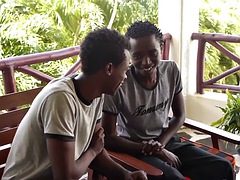 アナル, デカチン, 黒人, フェラチオ, 黒人, ゲイ, 異人種間, 締まりの良い