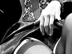 美女, 下着, オナニー, ヌード, ソフトコア, ストッキング