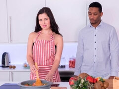 Enthousiasteling, Grote kont, Grote lul, Zwart, Pijpbeurt, Hakken, Interraciaal, Tiener