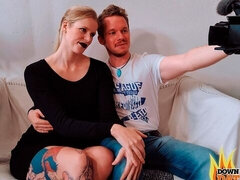 Grosser arsch, Grosser schwanz, Blondine, Blasen, Hundestellung, Milf, Überraschung, Titten