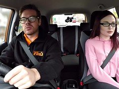 Amateur, Culo, Coche, Pelirrojo, Montar