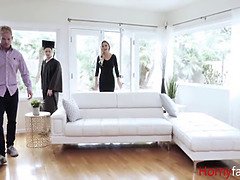 お尻, 美人, ブロンド, 淫乱熟女, 母, オマンコ, 息子, 義母