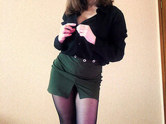 Leie, Schwarz, Nackt, Zierlich, Socken, Strümpfe