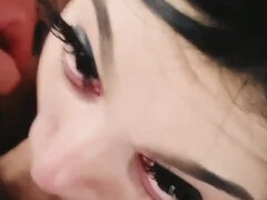 Sucer une bite, Brunette brune, Queue, Gothique, Fait maison, Seins naturels, Pute, Tatouage