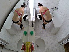 Amateur, Cuarto de baño, Ducha, Flaco, Tetas, Voyeur