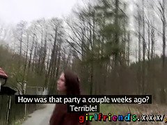 Tchèque, Hd, Lesbienne, Léchez, Naturelle, De plein air, Public, Fils