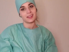 Handjob nurse glove cum