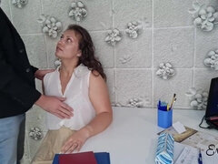 Kinky student squirts as her teacher blows and fucks her hard in panty-clad class