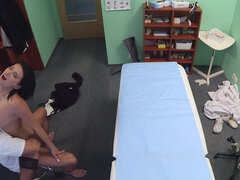 MILF Celine Noiret does blowjob and fuck with doctor