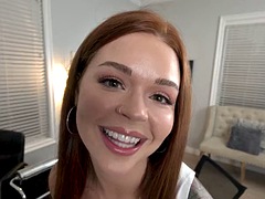 Sinatra Fucks Her Boss in the Office to Save Her Job