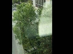 Wank in a Munich hotel - at the window!