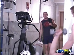 Gym Guys Blowjob Antics