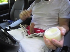 Mighty jack-off sesh in my camper. Wordy - supah ejaculation!